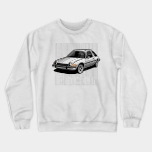 Drawing of the iconic American compact Crewneck Sweatshirt